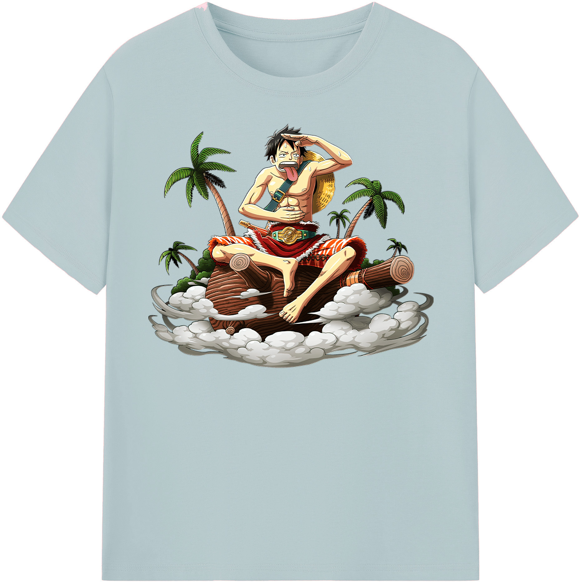ワンピース モンキー・D・ルフィ ONE PIECE Monkey D. Luffy 綿100％半袖Tシャツ（フロントプリント）
